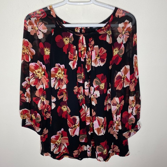 Madewell Tie-Back Bubble-Sleeve Blouse Top in French Rose size XS - Picture 3 of 14